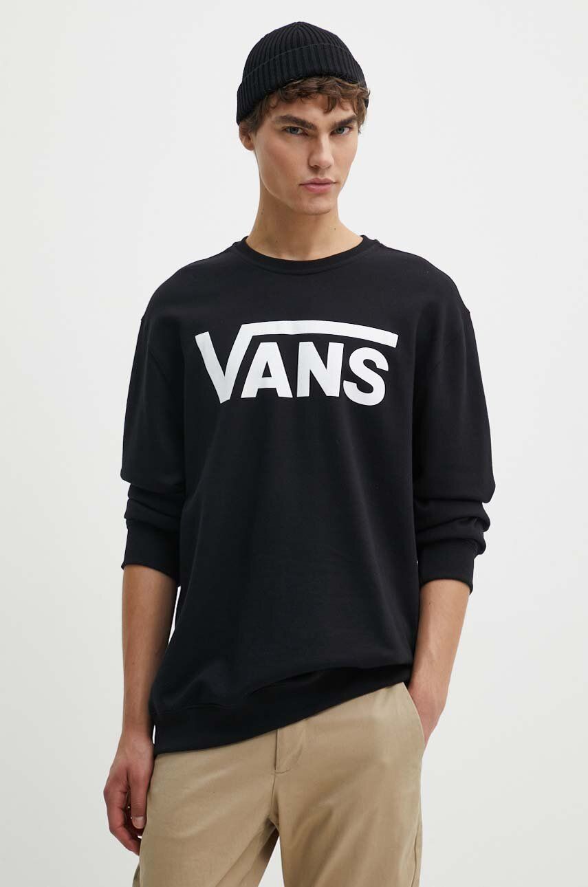 

Хлопковая толстовка Vans, черный