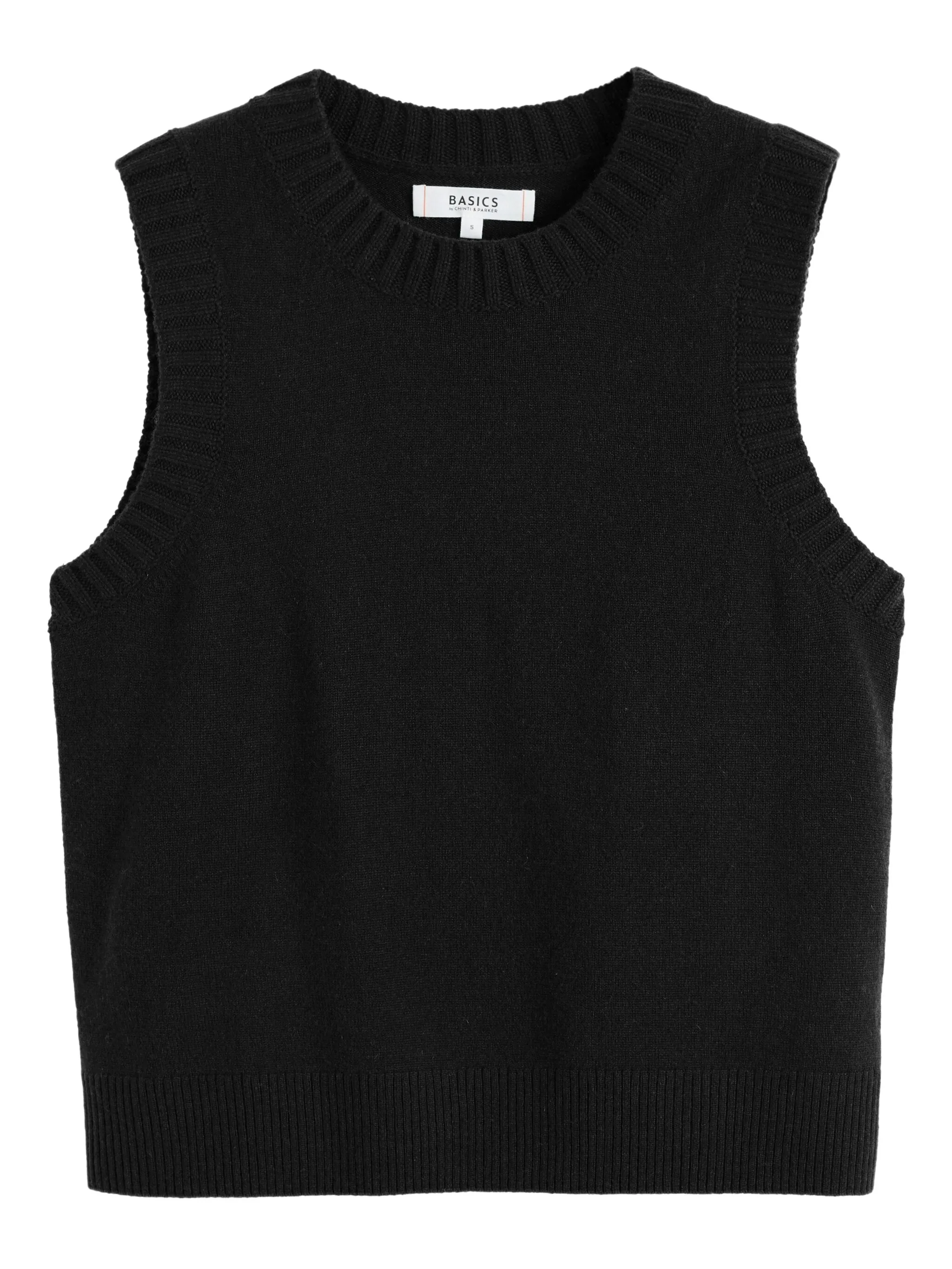 

Топ в рубчик с круглым вырезом Chinti & Parker, черный