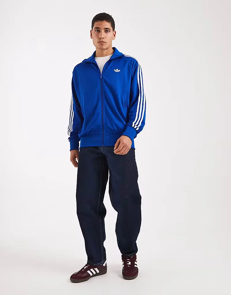 Спортивная куртка Adidas Originals Firebird adicolor mesh синего цвета — фото 2