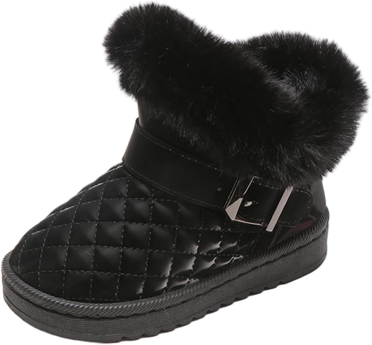 

Девочковые зимние сапожки с пушистой подкладкой, теплые меховые ботинки для снега, милые мягкие толстые ботиночки для холодной погоды, ботильоны для выхода на улицу Generic, Black