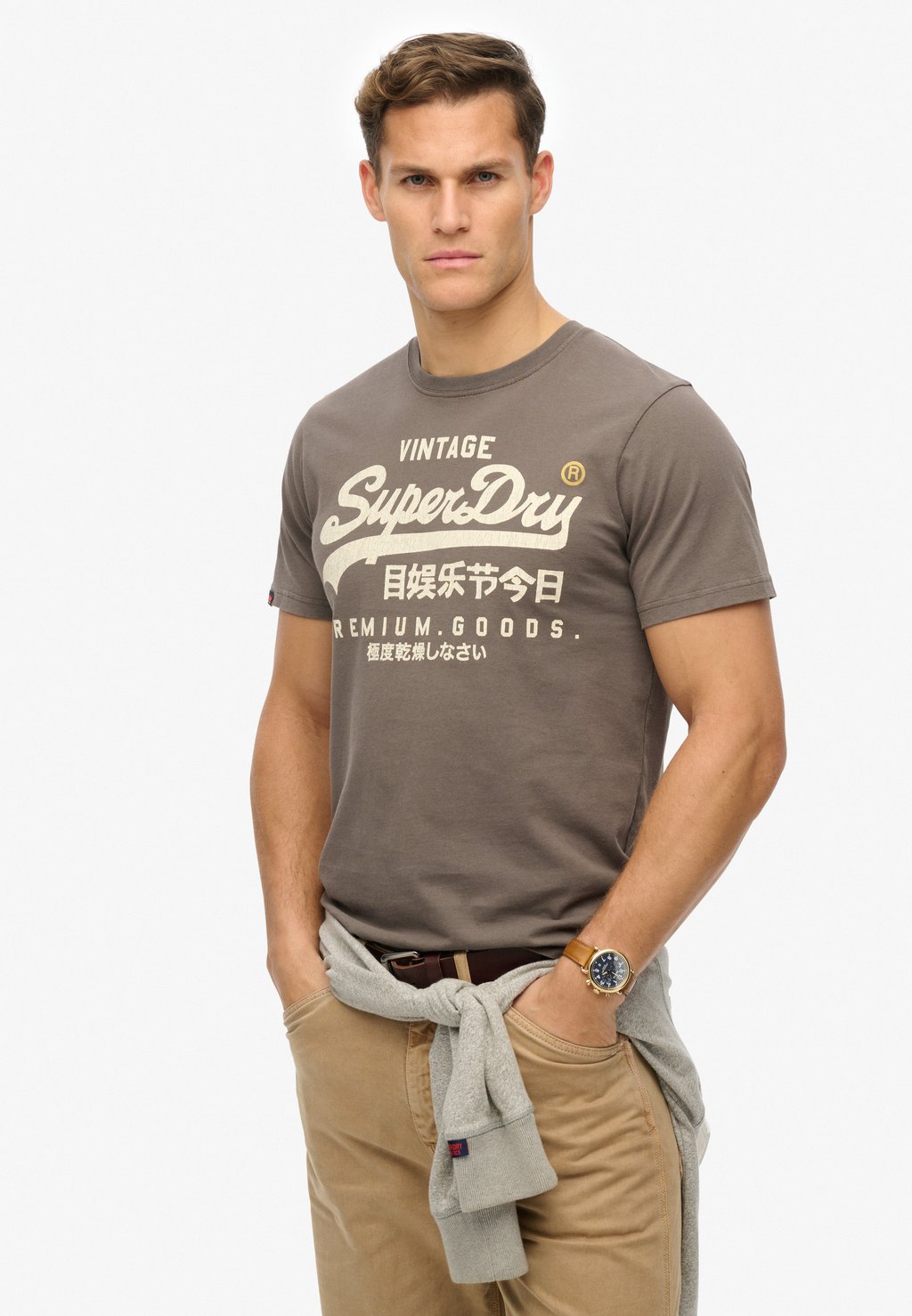 

Футболка с принтом Superdry, антрацит
