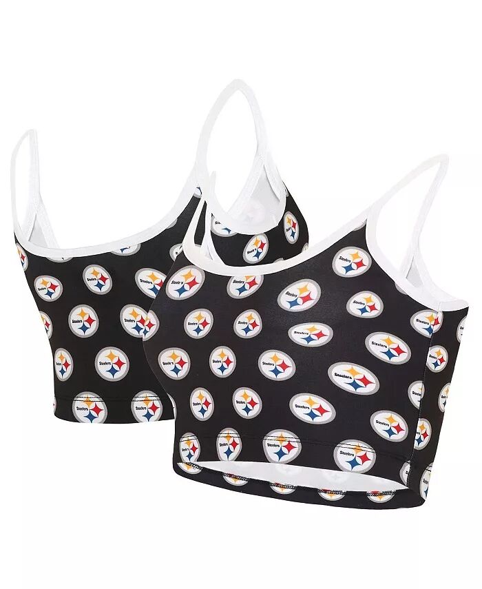 

Женский черный бюстгальтер-бралетт Pittsburgh Steelers Gauge Lounge Concepts Sport