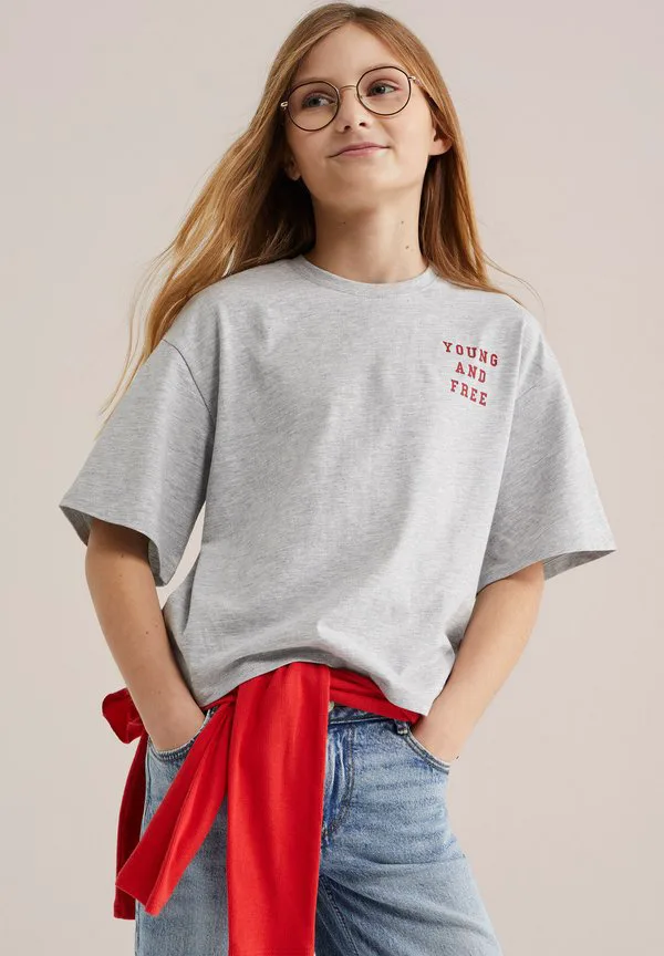 Футболка с принтом We Fashion, Blended Light Grey — фото 2