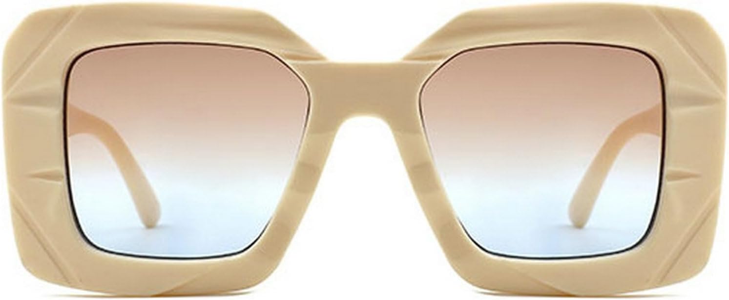 

Модные большие женские квадратные солнцезащитные очки в винтажном стиле для мужчин, для активного отдыха и путешествий, очки с защитой от УФ-излучения UV400 mincl, Beige