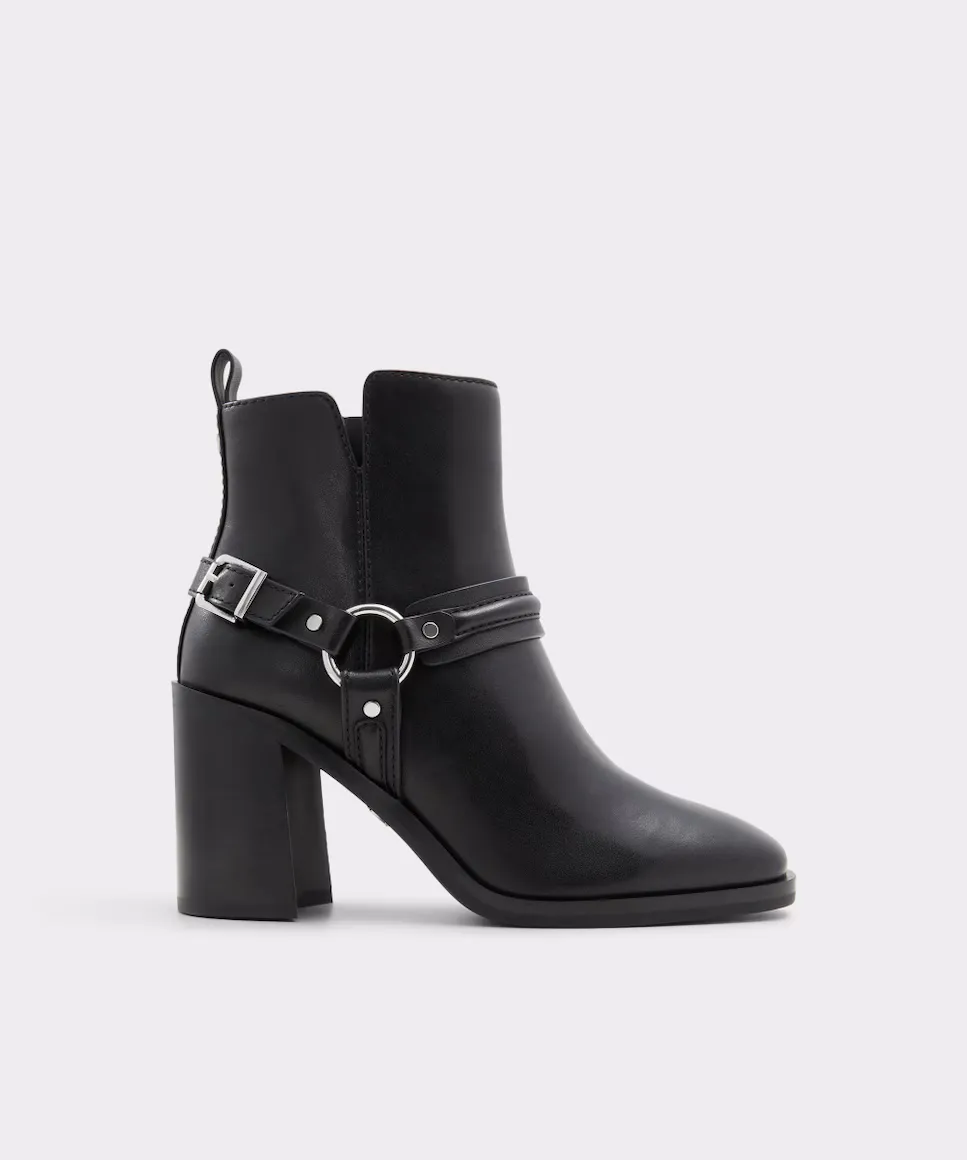 

Женские кожаные ботильоны с круглым носком Aldo, черный