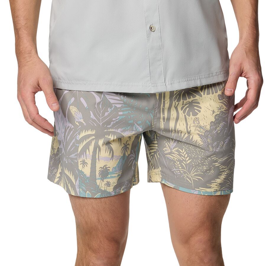 

Шорты Columbia PFG Rambler Printed 8in Water Short Columbia, Lemon Wash Tarpon Trek