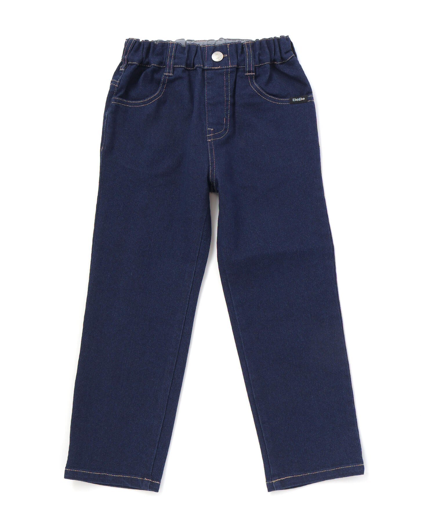 Длинные брюки из эластичной ткани с вышитым логотипом Jog Denim Stitch Logo (90-160 см) BeBe, Navy — фото 2