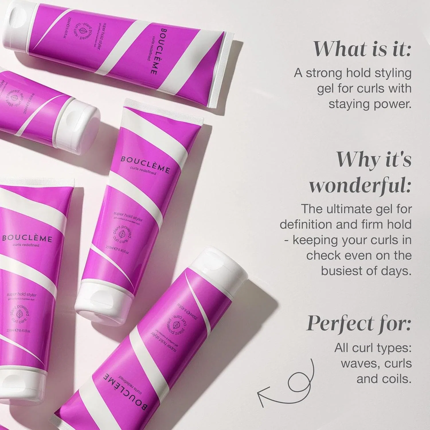 Гель для укладки кудрявых волос Bouclème Super Hold Styler 300 мл Bouclème — фото 3