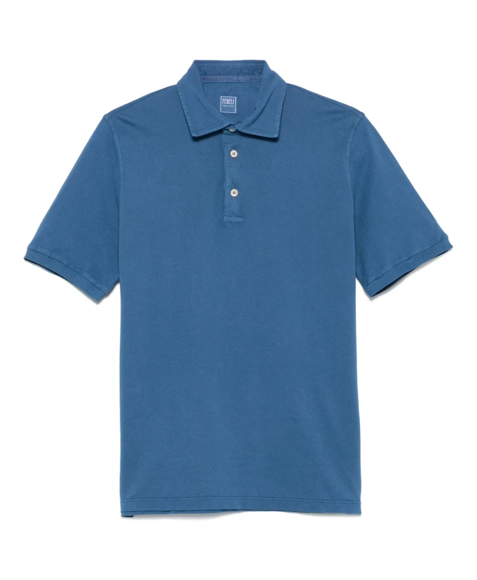 

Классическая хлопковая рубашка поло Fedeli, синий