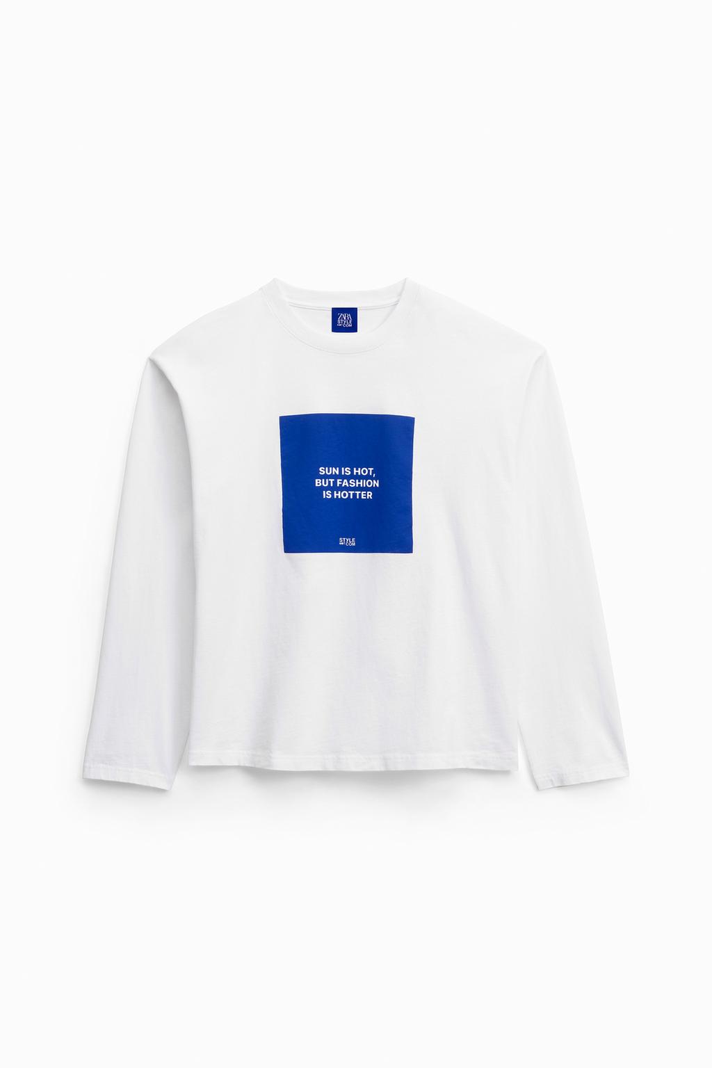 

Футболка с длинным рукавом stylenotcom ZARA, белый