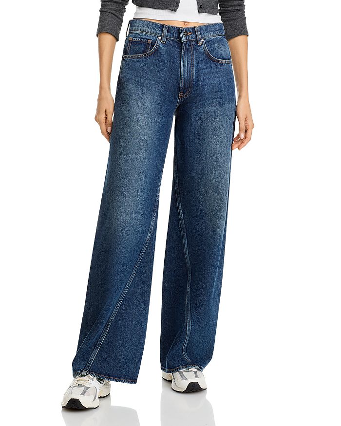 

Джинсы Brie Wide Leg в цвете Navy Anine Bing, синий