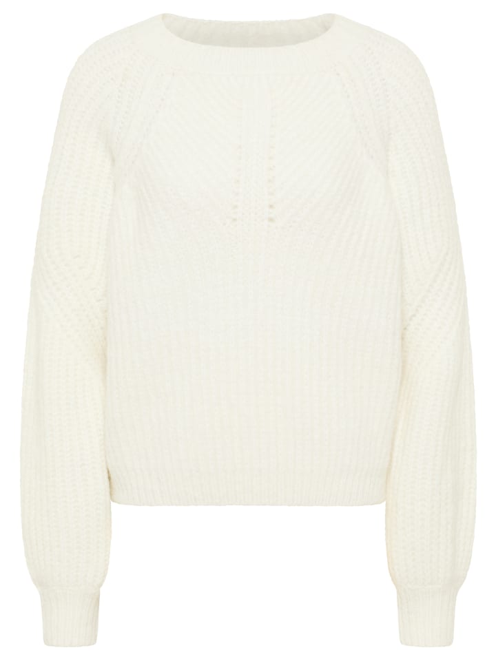 

Женский вязаный свитер бежевого цвета IZIA