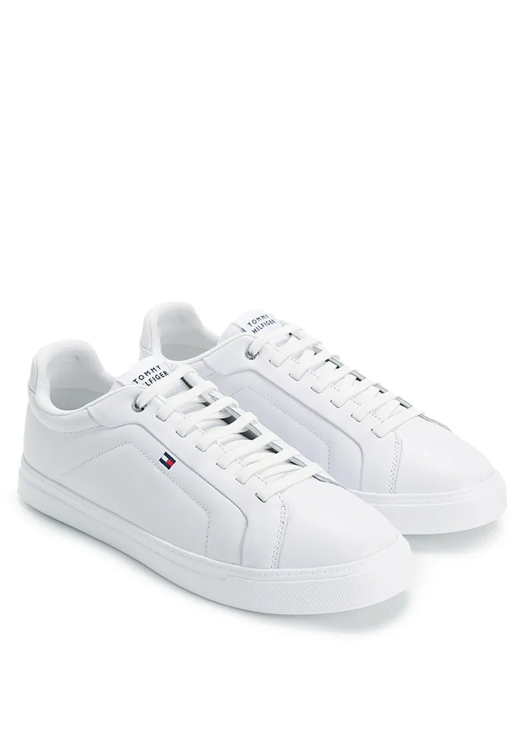 Кроссовки кожаные, Icon Leather Court Trainers, TH Mainline Tommy Hilfiger, белый — фото 2