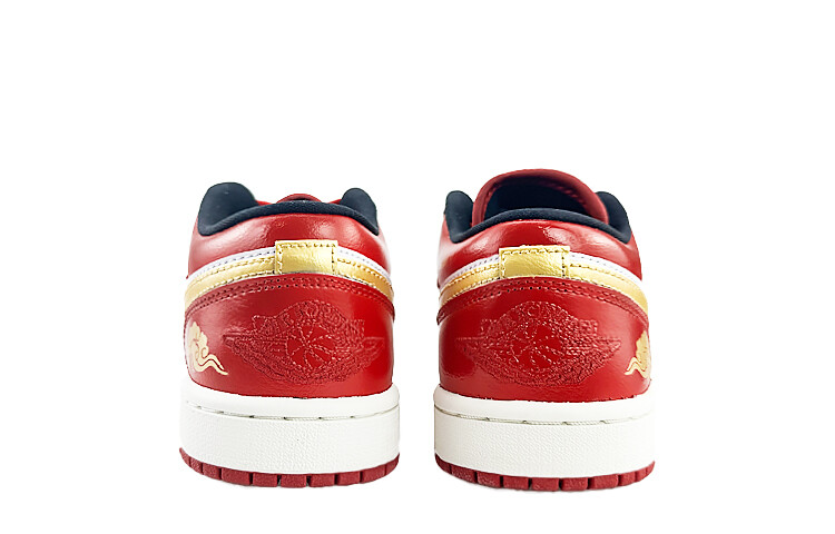 Кроссовки Air Jordan 1 Vintage Basketball Shoes Women's Low-Top Red/Gold — фото 3