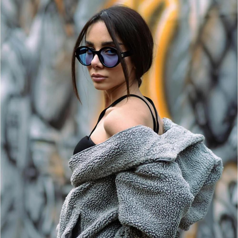 

Солнцезащитные очки YAMEIZE в винтажном овальном стиле для женщин и мужчин, ретро, ​​маленькая оправа, 90-е годы, защита от ультрафиолета UV400, Black Blue