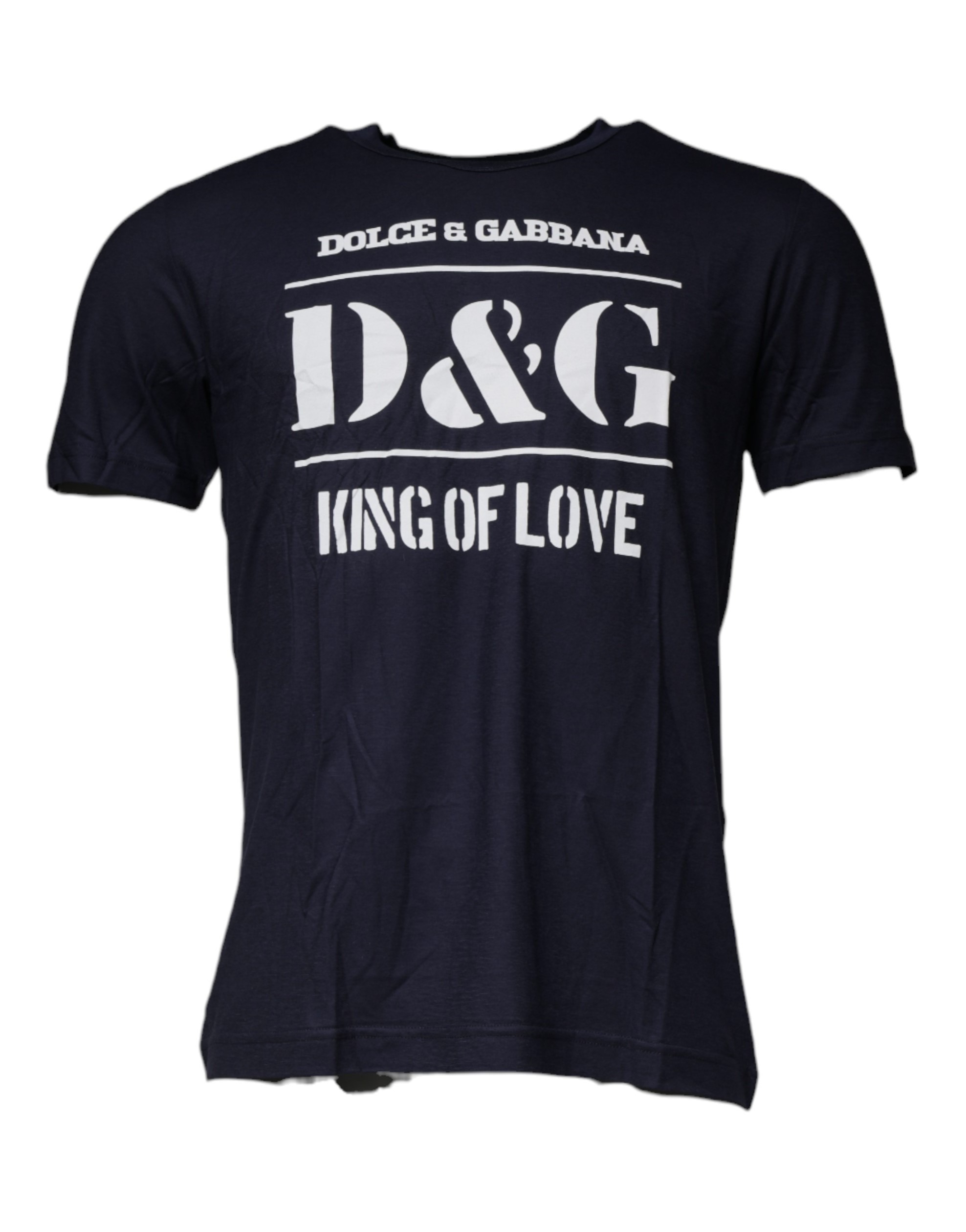 

Синяя футболка D&G King Of Love из хлопка с круглым вырезом Dolce & Gabbana