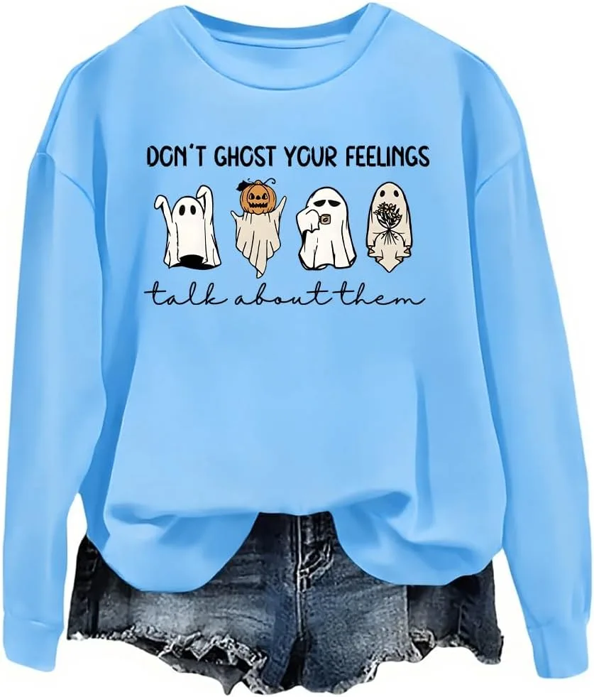 

Толстовка Don't Ghost Your Feelings Talk About Them Halloween Ghost woati