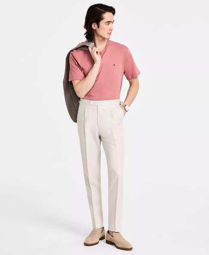 

Мужские узкие брюки из льняной смесовой ткани Calvin Klein, коричневый/бежевый