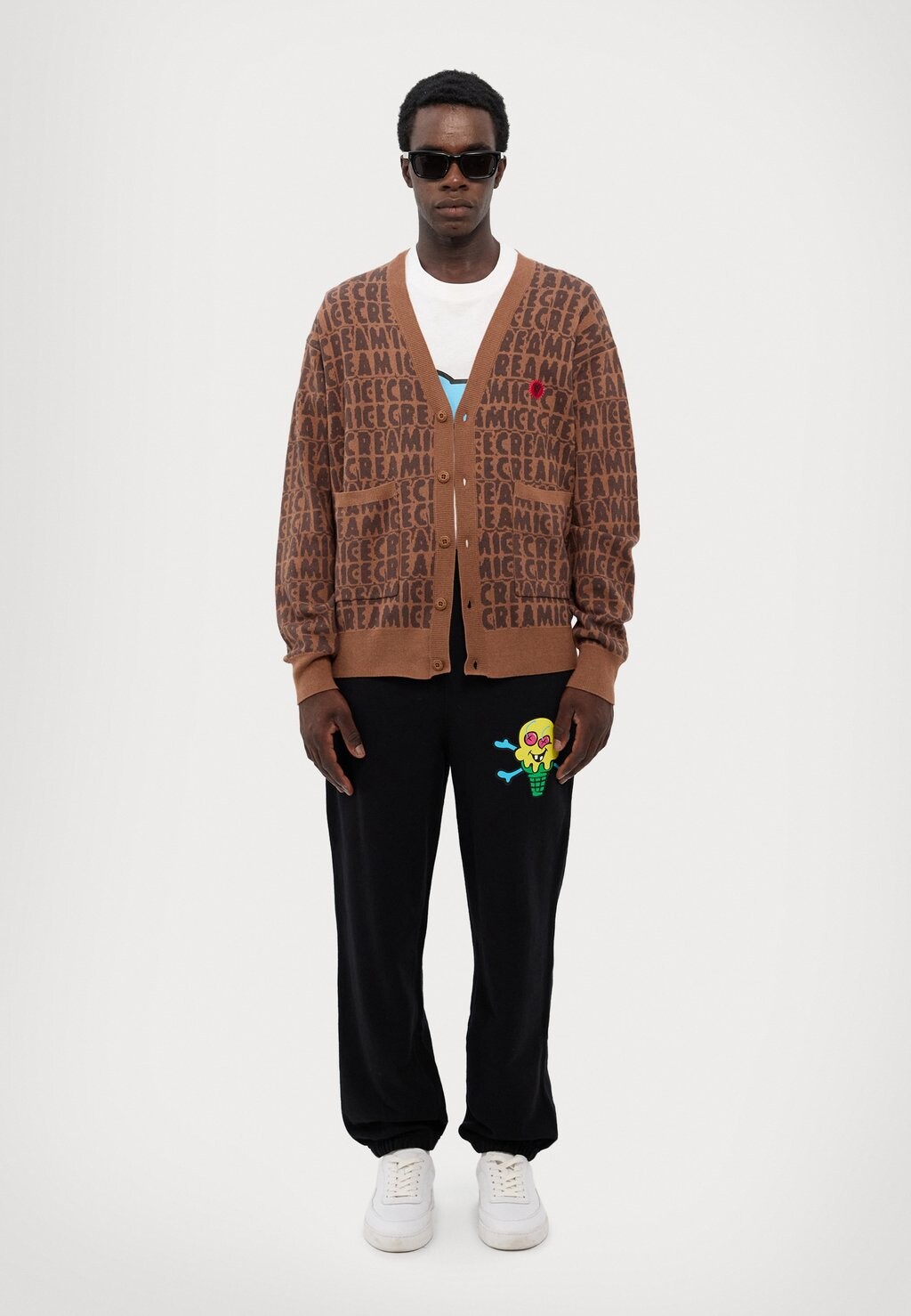 

Кардиган TEXT PRINT CARDIGAN Icecream, коричневый