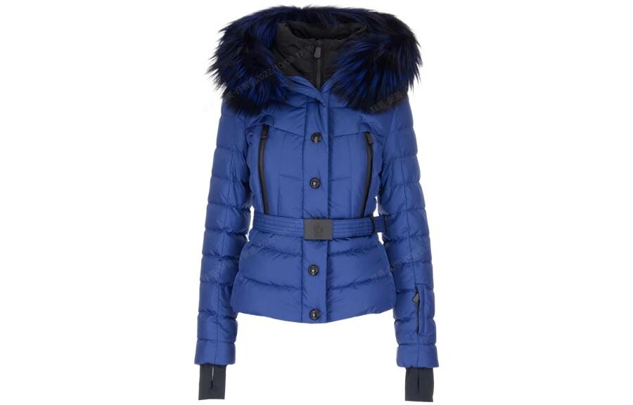 

Пуховик женский синий Moncler