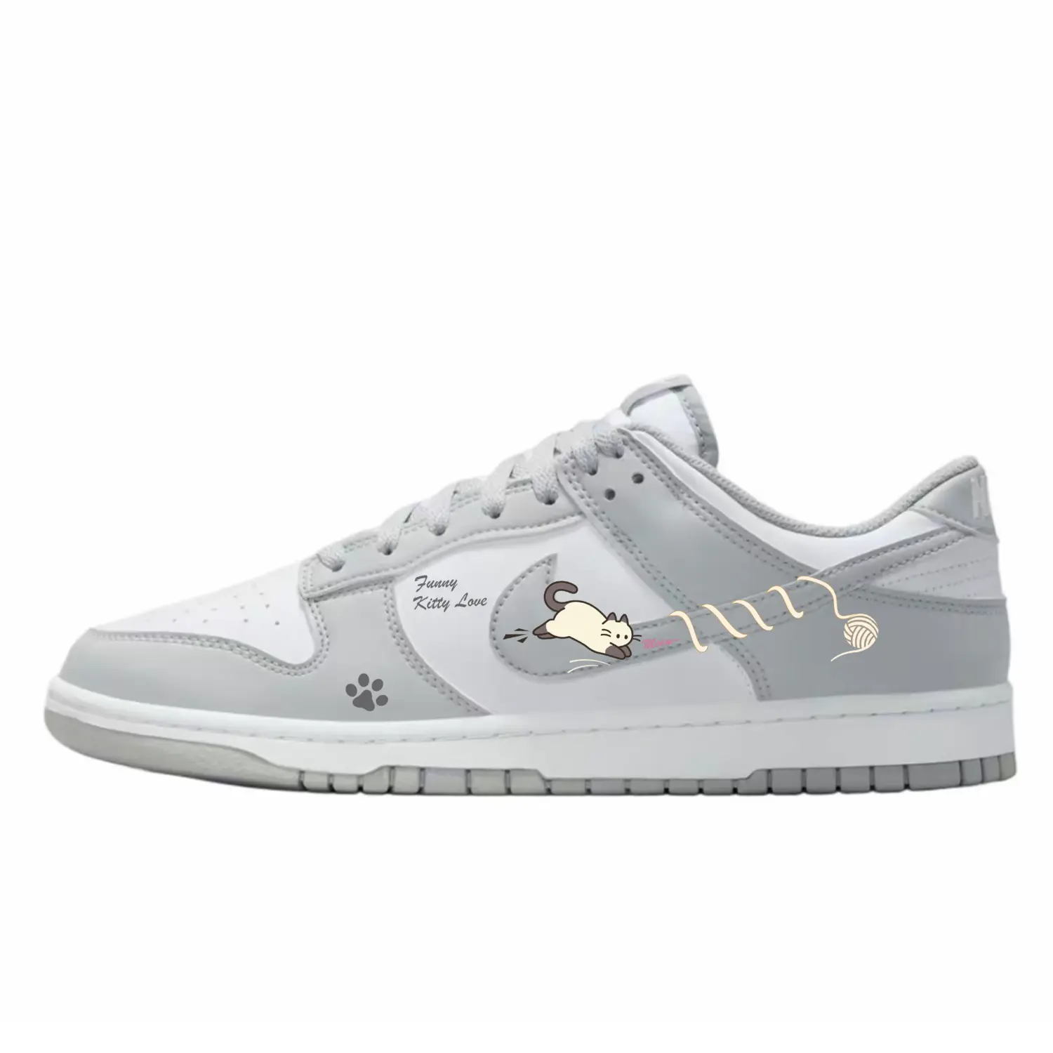 

Nike Кроссовки для скейтбординга Dunk, износостойкие, белые, мужские