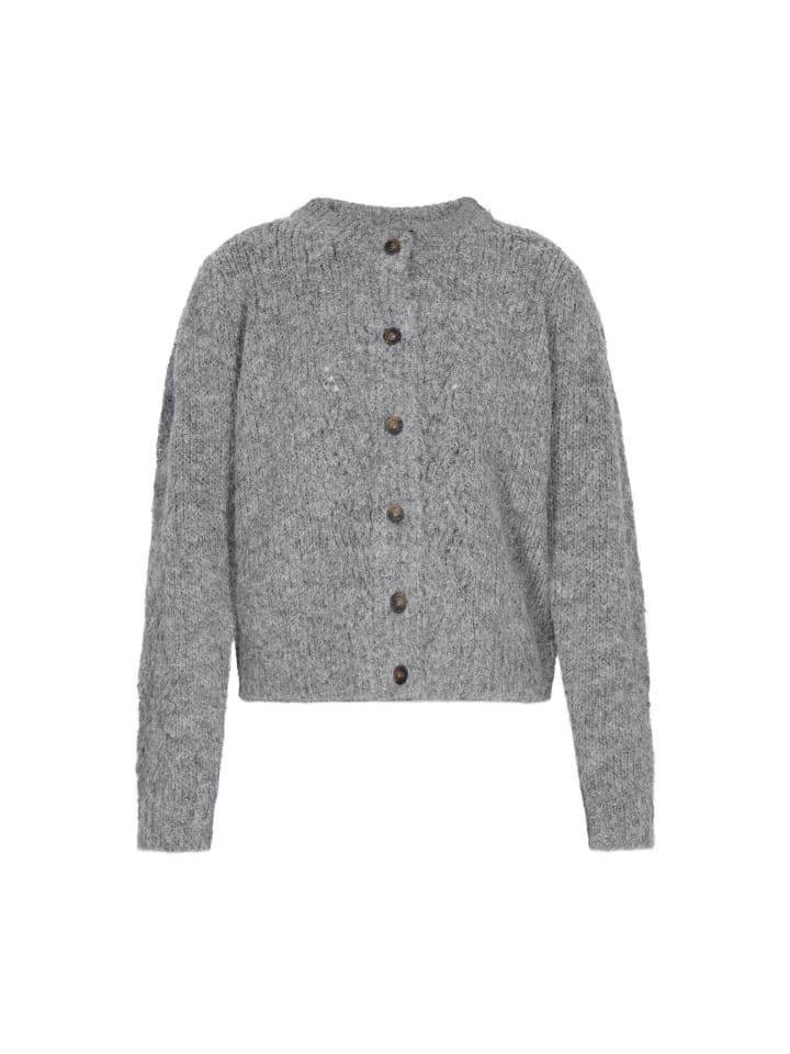 

DreiMaster Женский кардиган серого меланжевого цвета