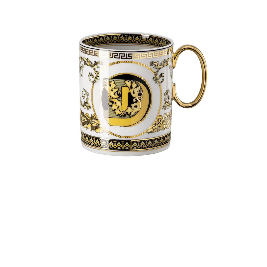 

Кружка Virtus Alphabet D Versace, белый/черный