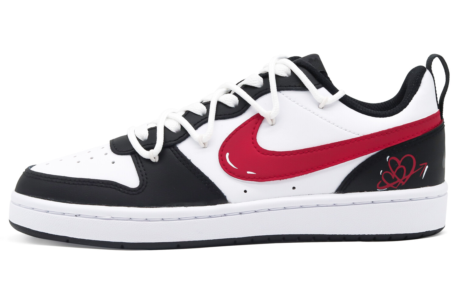 

Кроссовки Nike Court Borough Skateboarding Shoes Women's Low-top Black/Red, черный/красный