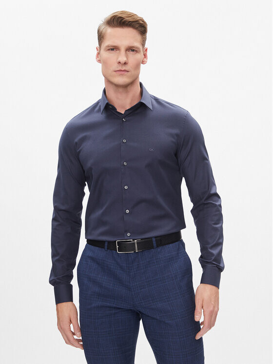 

Рубашка узкого кроя Calvin Klein, синий