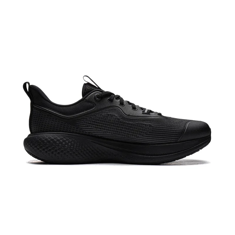 Кроссовки Li-Ning SOFT GO 3 мужские низкие повседневные с амортизацией, поддержкой и отскоком, Black/Black Pine Gray — фото 3