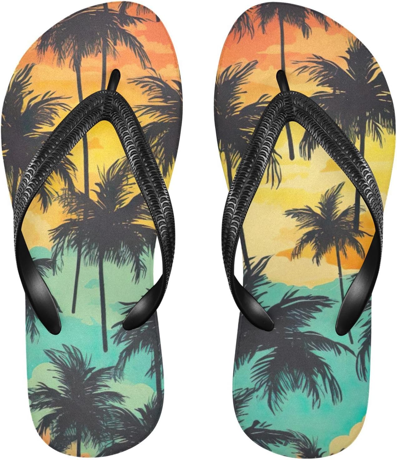 

Женские и мужские летние пляжные шлепанцы Palm Leaf с тропическим дизайном, для душа Kfbe