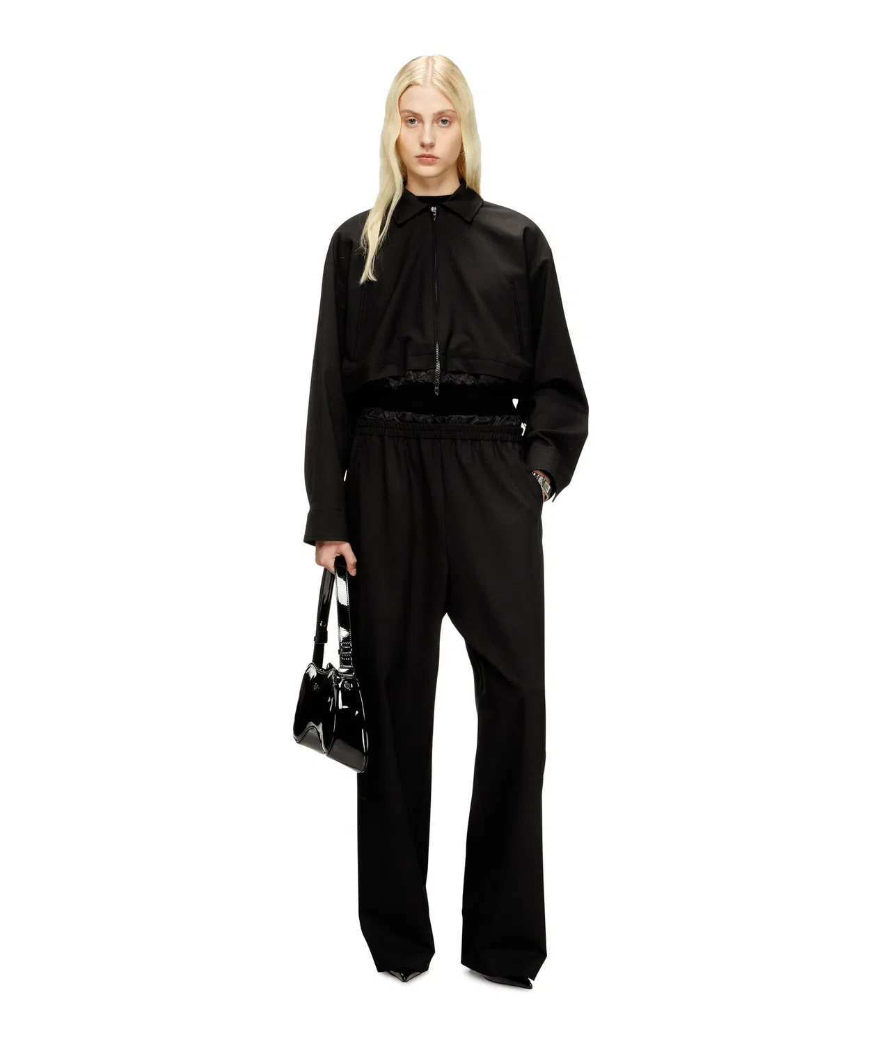Куртка женская из смесовой шерсти Diesel J-TING-FEM-R2, черная — фото 4