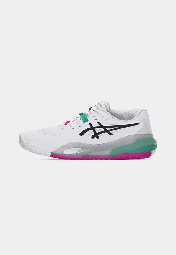 Универсальные теннисные кроссовки с гелевой чувствительностью. Asics, White/Aurora Green — фото 2