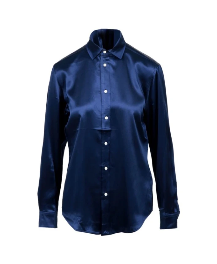 

Рубашка с длинными рукавами на пуговицах спереди Polo Ralph Lauren, синий