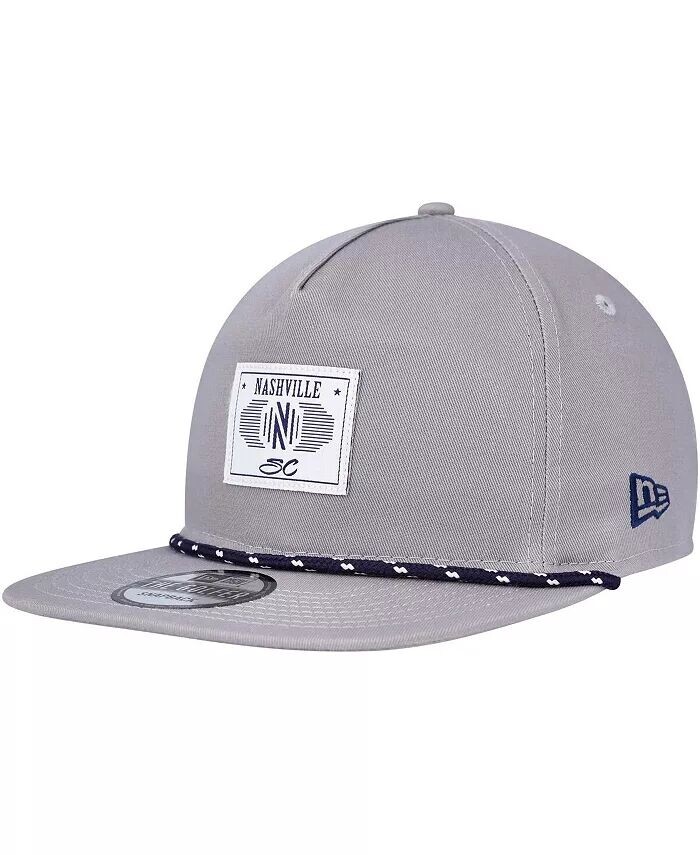 

Мужская серая регулируемая кепка Nashville SC Patch Golfer New Era, серый