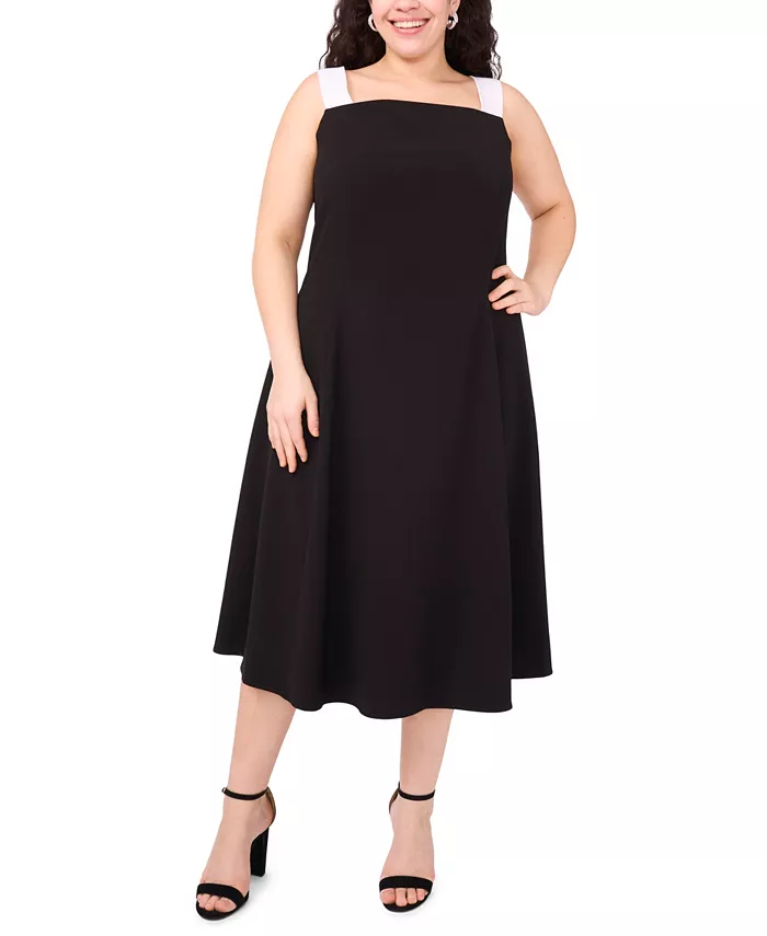 

Платье миди без рукавов с квадратным вырезом больших размеров MSK