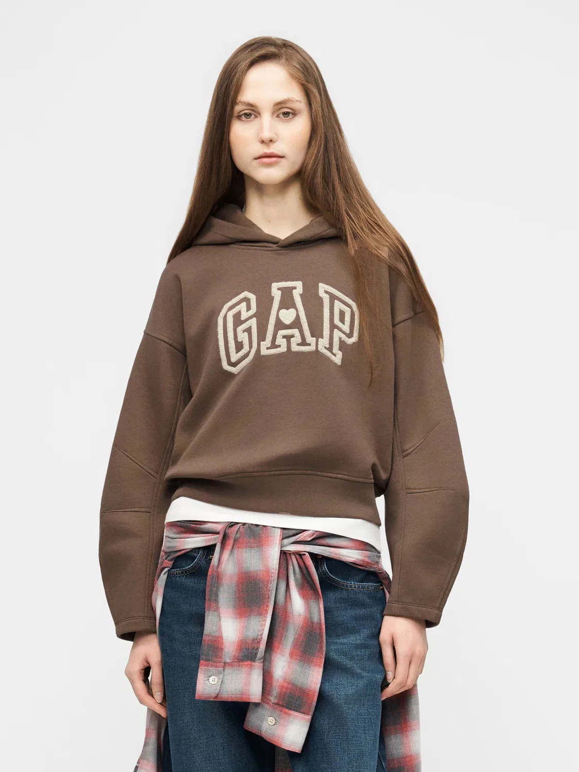 Толстовка Gap коричневого цвета — фото 2