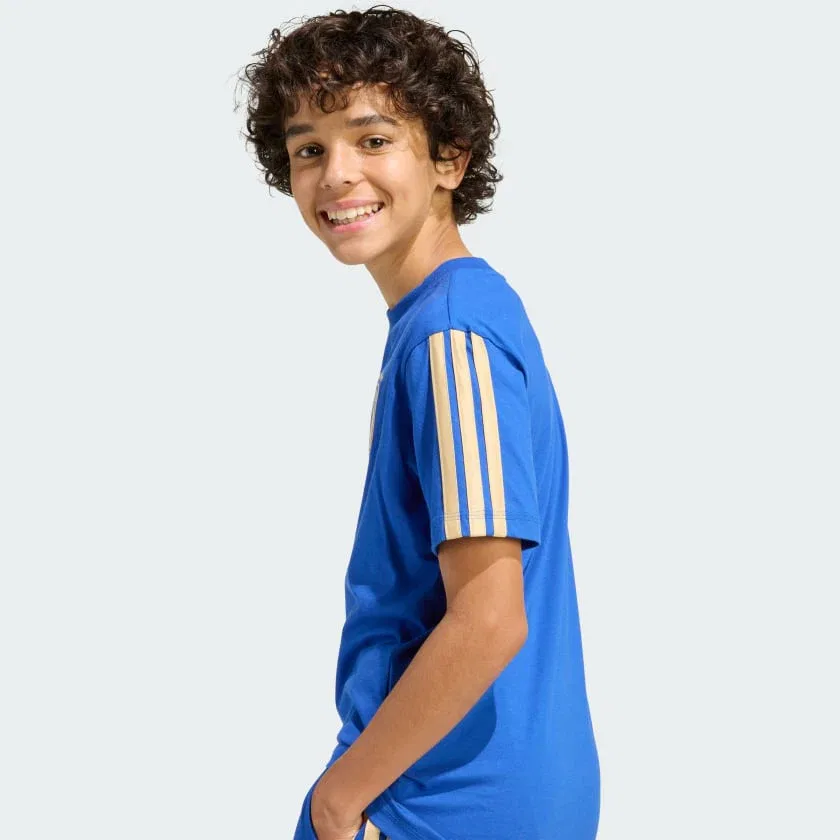 Детская футболка adidas Italy DNA, насыщенный синий — фото 4