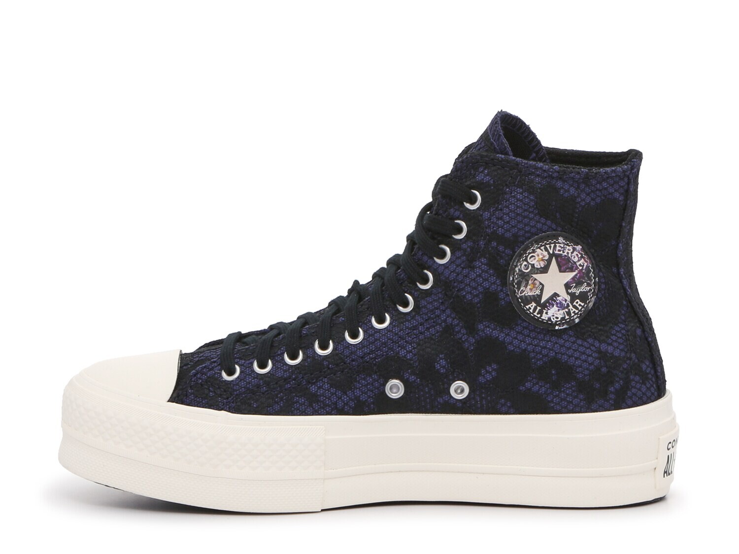 Кеды Converse Chuck Taylor All Star высокие на платформе, черный/фиолетовый — фото 3