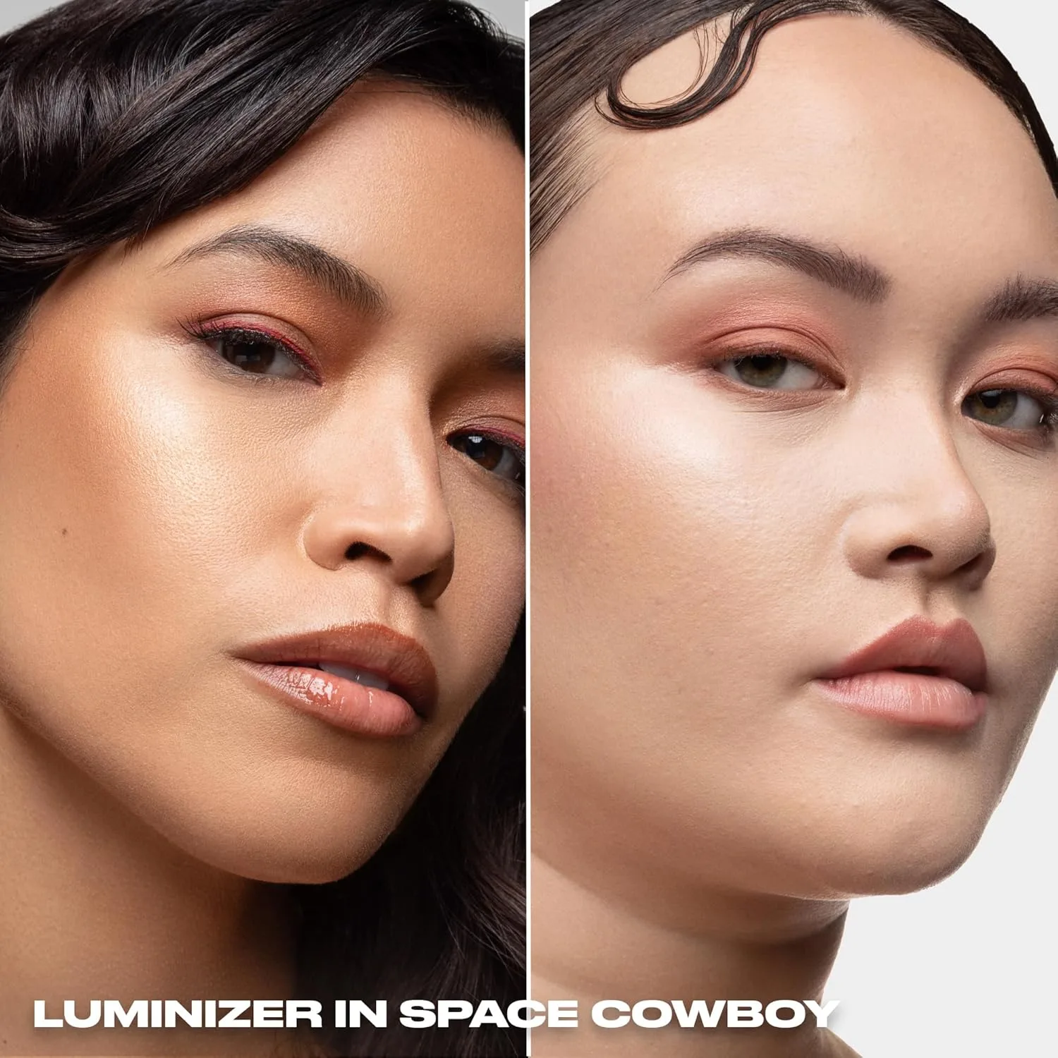 Urban Decay Face Bond Luminizer, водостойкий жидкий хайлайтер + бронзер для всего лица, глаз и тела, сияющий макияж с 3% ниацинамида, устойчивый к размазыванию и переносу - 1 жидкая унция, Space Cowboy (champagne with silver sparkle) — фото 2