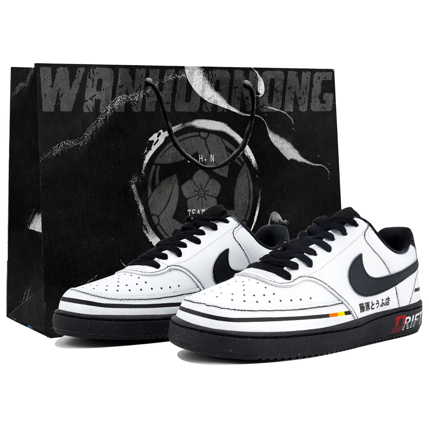 

Кроссовки для скейтбординга Court Vision Low Unisex Low-Top Black/White Nike