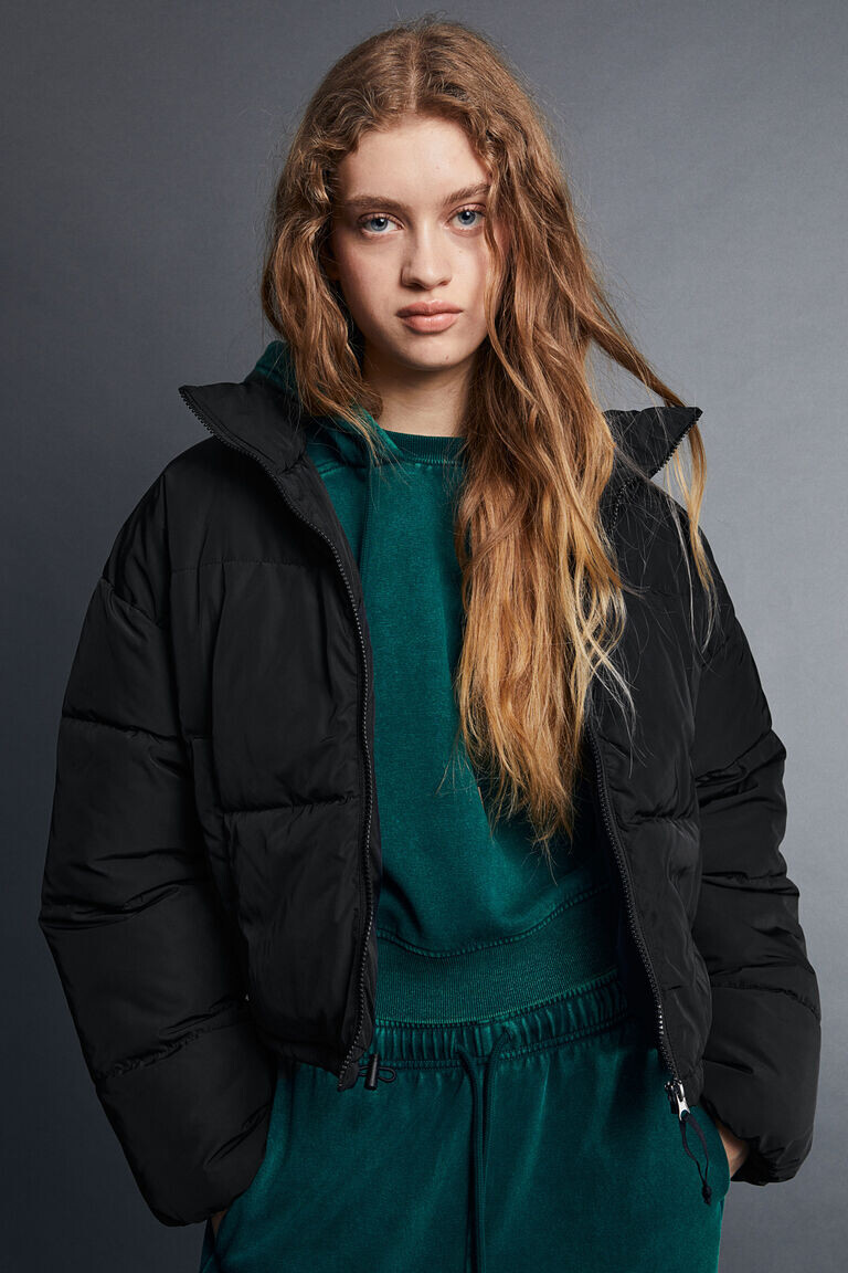 

Пуховик H&M, черный