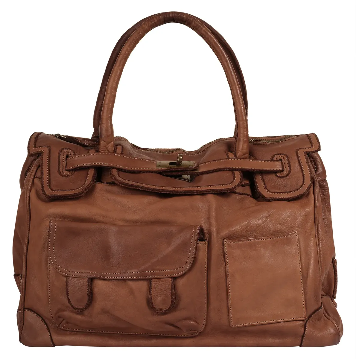 

Шоппер Samantha Look, натуральная кожа, производство Италия, цвет Cognac