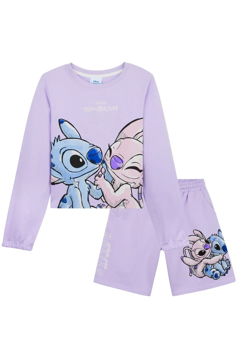 Детский спортивный костюм с принтом Stitch Disney, фиолетовый