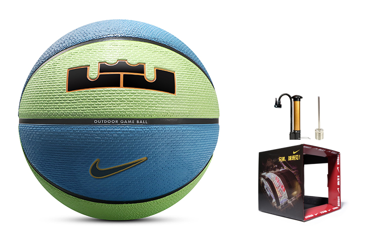 

Nike Резиновый баскетбольный мяч сине-зеленый размер 7 тренировочный унисекс