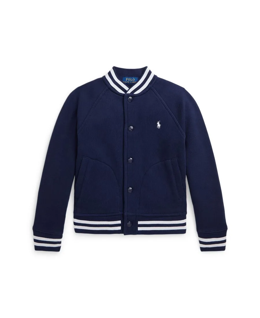 Бейсбольная куртка из флиса для мальчиков 2-7 лет Polo Ralph Lauren, refined темно-синий