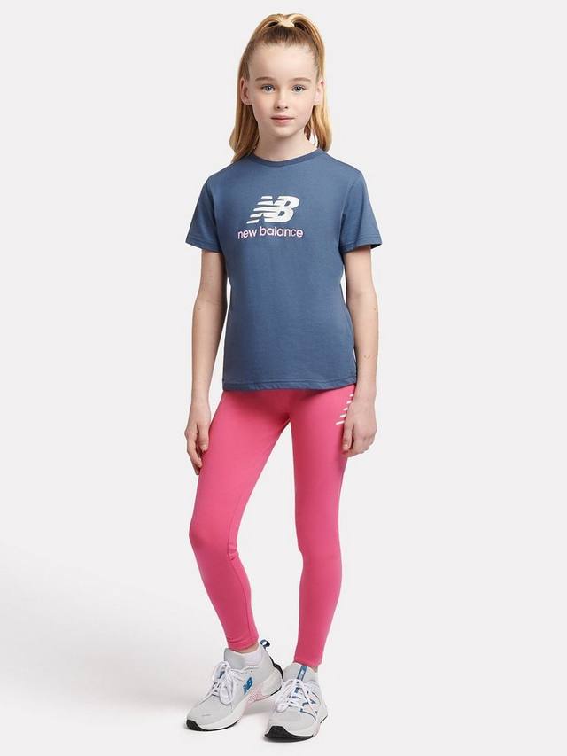 Детская футболка с логотипом New Balance, Vintage Indigo — фото 4