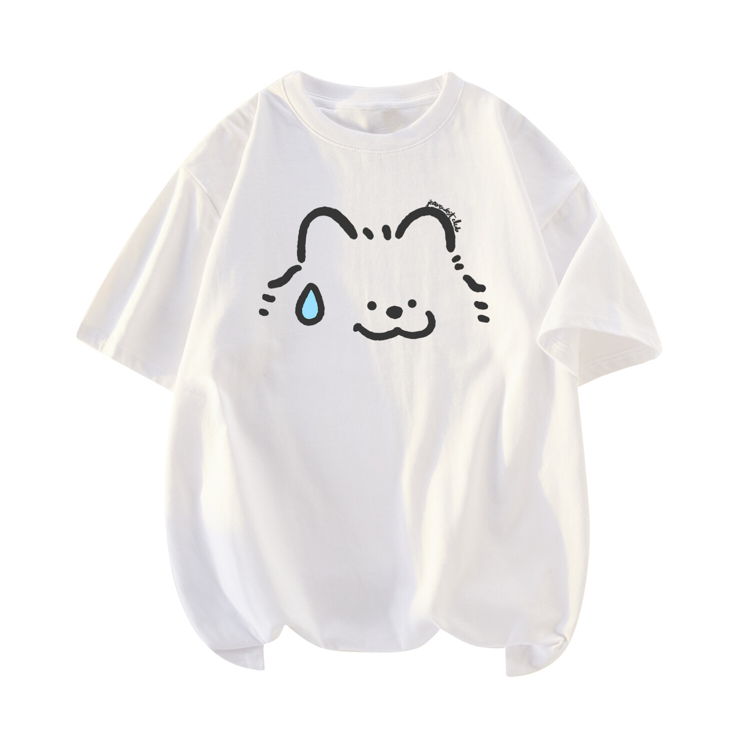 

Футболка унисекс Jeanswest Club, цвет Dragon fruit color (cat face)