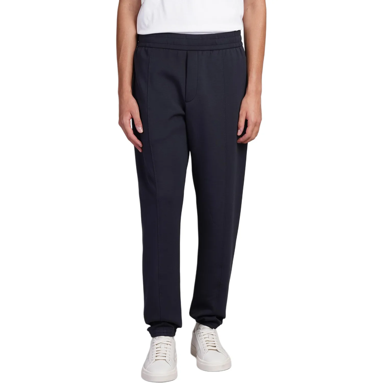 Спортивные штаны с зауженным низом EMPORIO ARMANI, темно-синий
