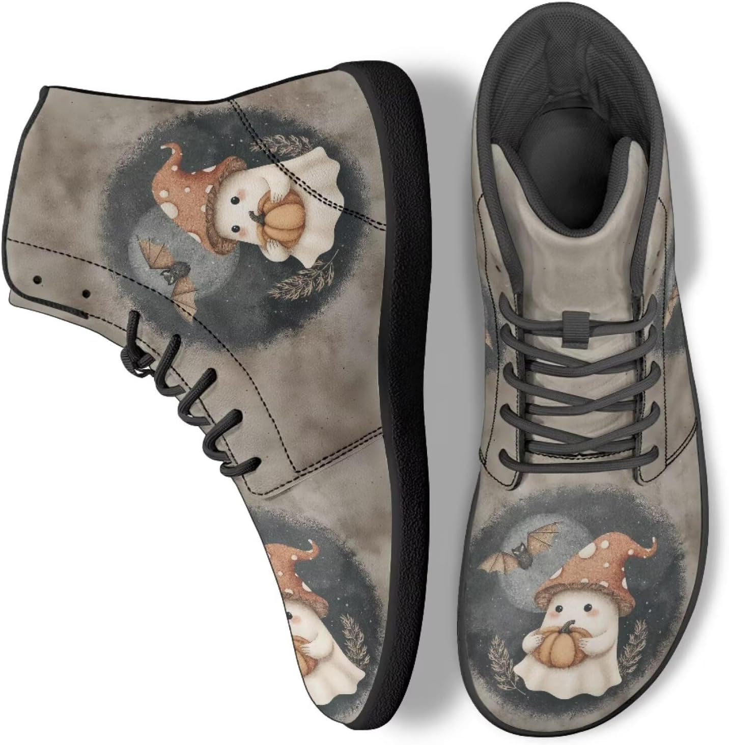 

Женские и мужские высокие кроссовки, модные спортивные кроссовки для ходьбы, бега и путешествий Ecaestolph, серый